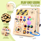 Sumsoltic Busy Board,Montessori Toys for 1-3 Year Old Boys & Girls,Travel Educational Learning Activities for Toddlers