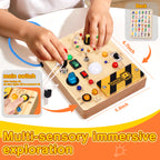 Sumsoltic Montessori Busy Board with LED Lights for 1+ Years