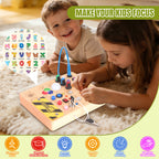 Sumsoltic Busy Board,Montessori Toys for 1-3 Year Old Boys & Girls,Travel Educational Learning Activities for Toddlers