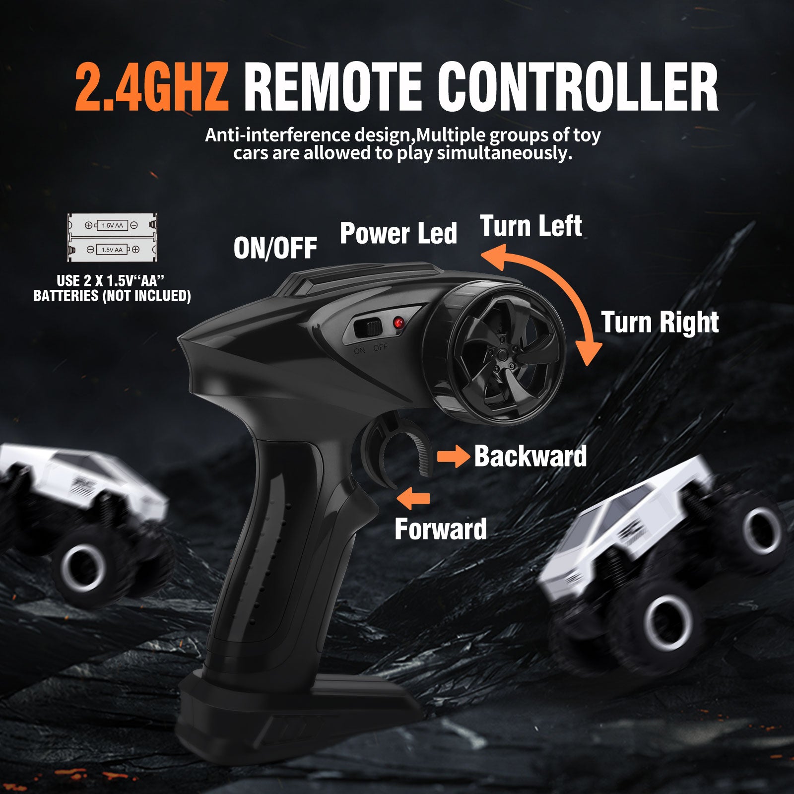 Sumsoltic Remote Control Car, 2.4GHz Amphibious RC Truck, 1:16 Waterproof Monster Truck 4WD All Terrain 360° Rotatable Stunt Truck Toys