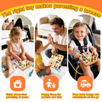 Sumsoltic Montessori Busy Board with LED Lights for 1+ Years